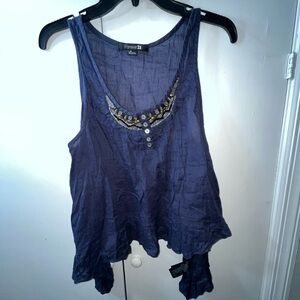 Forever 21 Blue Sleeveless Top
